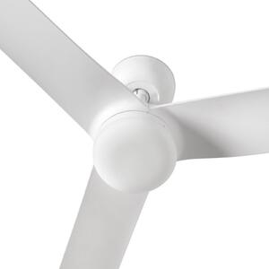 FARO BARCELONA Stropný ventilátor s LED osvetlením Punt M, biely, DC, tichý, Ø 130 cm,, Biela / opálová, Obývacia izba / jedáleň, kov, Moderný