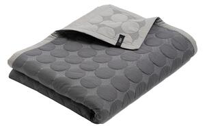 Prikrývka na posteľ Mega Dot (Organic), Dark Grey, 235 x 245 – HAY