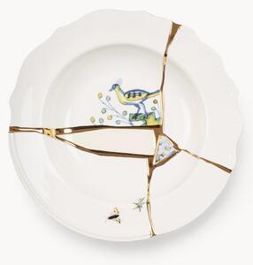 Porcelánový tanier na cestoviny Kintsugi