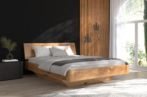 Dubová posteľ s úložným priestorom Bara 180x200