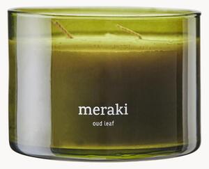 Trojknôtová vonná sviečka Oud Leaf (ruža, cédrové drevo, jazmín, kosatec a konvalinka)