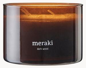 Trojknôtová vonná sviečka Dark Wood (muškátový oriešok, klinčeky a ambra)
