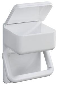 Držiak na toaletný papier s priehradkou Wenko, biela
