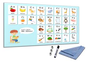 Sklenená magnetická tabuľa dětská anglická abeceda - S 1498906745-10040