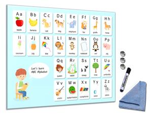 Sklenená magnetická tabuľa dětská anglická abeceda - S 1498906745-5050