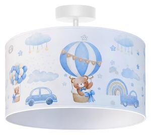 Stropné Lampa Duolla, Kids Print, Modrá, Detská izba, Tkanina / Textil