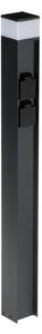 Kanlux 38767-Vonkajšia lampa s 2 zásuvkami DASTEN 1xG9/11W/230V 80 cm IP44 čierna