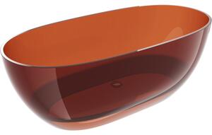 Mexen Pure Earth voľne stojaca vaňa transparentná 170 x 80 cm, zátka chróm - 58071708005
