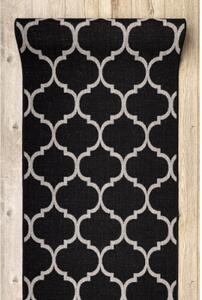 Behúň SIZAL FLOORLUX 20608, koniczyna marokánska trellis čierny / strieborný