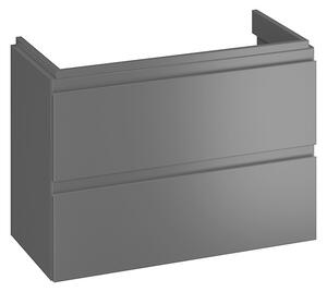 Cersanit Moduo Slim, závesná umývadlová skrinka 80x38x57 cm, antracitová matná, S590-077-DSM