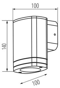 Kanlux 38885 - Vonkajšie nástenné svietidlo ZEVI 1xGU10/10W/230V IP54 antracit
