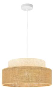 Luster na lanku BOHO 1xE27/60W/230V pr. 40 cm krémová/béžová