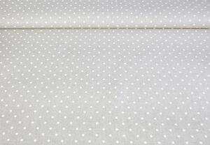 Dekoračná látka mini biele bodky na béžovom, š. 140 cm Farba Viacfarebná Rozmery Šírka 140 cm