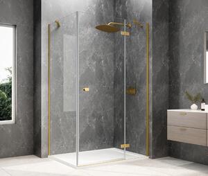 Polysan Polysan, GLOBE GOLD MATT obdĺžniková sprchová zástena 900x800mm, číre sklo, pravé, GB1090-3215RG