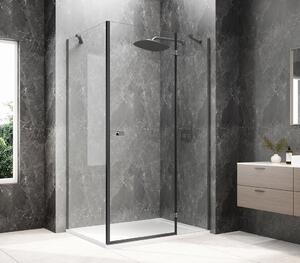 Polysan Polysan, GLOBE GUN METAL obdĺžniková sprchová zástena 900x800mm, číre sklo, pravé, GB1090-3215RGM
