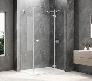 Polysan Polysan, GLOBE CHROME obdĺžniková sprchová zástena 900x800mm, číre sklo, pravé, GB1090-3215RC