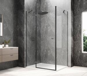 Polysan Polysan, GLOBE GUN METAL obdĺžniková sprchová zástena 900x800mm, číre sklo, ľavá, GB1090-3215LGM