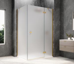 Polysan Polysan, GLOBE GOLD MATT obdĺžniková sprchová zástena 900x800mm, matné sklo, pravé, GB1090-3215MRG