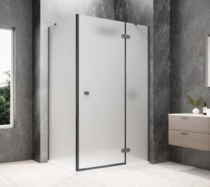 Polysan Polysan, GLOBE GUN METAL obdĺžniková sprchová zástena 900x800mm, matné sklo, pravé, GB1090-3215MRGM