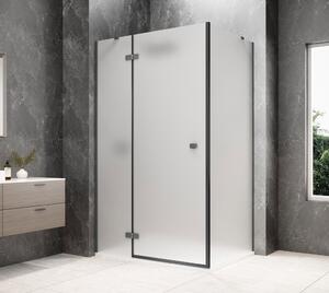 Polysan Polysan, GLOBE GUN METAL obdĺžniková sprchová zástena 900x800mm, matné sklo, ľavá, GB1090-3215MLGM