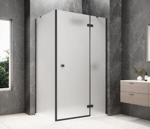 Polysan Polysan, GLOBE BLACK obdĺžniková sprchová zástena 900x800mm, matné sklo, pravé, GB1090-3215MRB