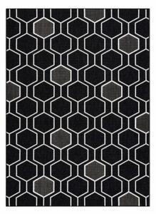 Koberec SPRING 20404993 Hexagon šnúrkový - čierny