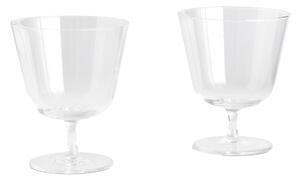 Krištáľové poháre Curve Stem, Clear – HAY