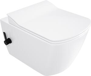 Deante Blur, záchodová WC misa s funkciou bidetu 525x372x349 mm, biela lesklá-čierna matná, DEA-CDZ_6WNW