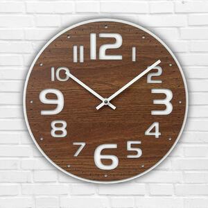 Karlsdesign.sk - Drevené nástenné hodiny - NUMBER H White - 30cm - Biela