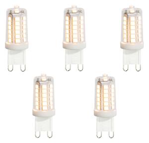 Sada 5 G9 LED žiaroviek číra 3,5W 480 lm 3000K