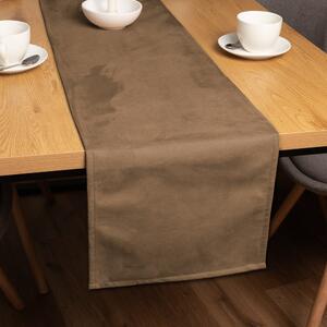 Biante Behúň na stôl/imitácia brúsenej kože Alcantara ALC-015 Svetlo hnedý 20x120 cm
