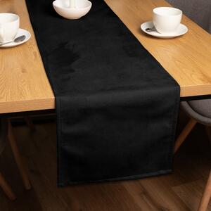 Biante Behúň na stôl/imitácia brúsenej kože Alcantara ALC-012 Čierny 20x120 cm