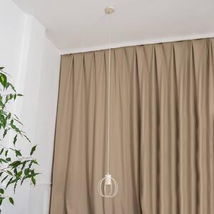 Závesná lampa STARLIGHT, krémovo biela, 1 svetlo, Ø 18 cm, kov, Krémová / jantárovo žltá, Obývacia izba / jedáleň, kov, Závesné svietidlo