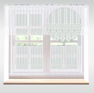 Záclona macramé, Irena vitrážka metráž, biela 40 cm