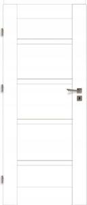 Biele interiérové dvere MDF 84,4x203cm ľavé s 3 pántmi, povrchová úprava dverí fólia, stabilné a moderné
