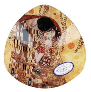 Sklenená miska 17x17 cm Gustav Klimt The Kiss, CARMANI 1981132 (Sklenená miska 17x17 cm Gustav Klimt )
