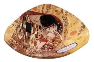 Sklenená miska 17x17 cm Gustav Klimt The Kiss, CARMANI 1981132 (Sklenená miska 17x17 cm Gustav Klimt )