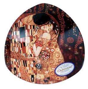 Sklenená miska 17x17 cm Gustav Klimt The Kiss, CARMANI 1981131 (Sklenená miska 17x17 cm Gustav Klimt )