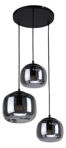 Italux PND-67705-3-BK-SG závesné stropné svietidlo Calto | 40W E27 | čierna | dymová