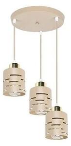 Luster na lanku ELEN 3xE27/35W/230V pr. 29 cm béžová/zlatá