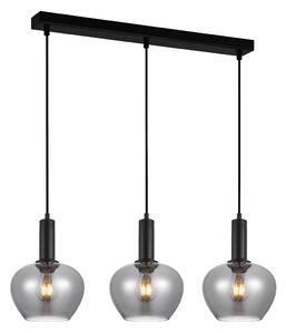 Italux PND-30084-3-BK-SG závesné stropné svietidlo Stabla | 40W E27 | čierna | dymová