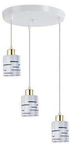 Závesný luster ELEN 3xE27/35W/230V priemer 29 cm biela/zlatá
