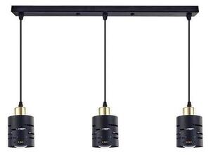 Luster na lanku ELEN 3xE27/35W/230V čierna/zlatá