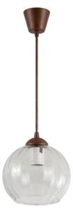 Brilagi - LED luster na lanku RETRO GLASS 1xE27/60W/230V priemer 25 cm hnedá/číra