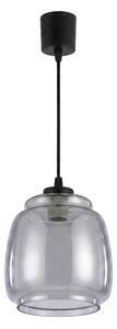 Brilagi - LED luster na lanku R GLASS 1xE27/60W/230V pr. 26 cm čierna/dymovo sivá