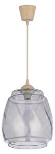Brilagi - LED luster na lanku R GLASS 1xE27/60W/230V priemer 26 cm béžová/dymová sivá