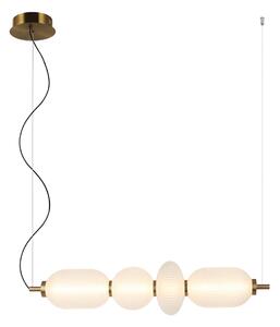 Italux PND-8545-4H-AB-WH LED závesné stropné svietidlo Nico | 18W integrovaný LED zdroj | 3000K | na lanku | zlatá | čierna | biela