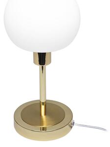 Italux TB-92039-GD LED stolná lampička Cave | 4.8W integrovaný LED zdroj | 495lm | 3000K | vypínač | zlatá | opálová