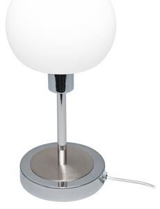Italux TB-92039-CH LED stolná lampička Cave | 4.8W integrovaný LED zdroj | 495lm | 3000K | vypínač | chróm | opálová