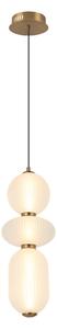 Italux PND-8545-3-AB-WH LED závesné stropné svietidlo Nico | 15W integrovaný LED zdroj | 3000K | na lanku | zlatá | čierna | biela